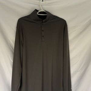 Nike Men's Charcoal Long Sleeve Polo Shirt